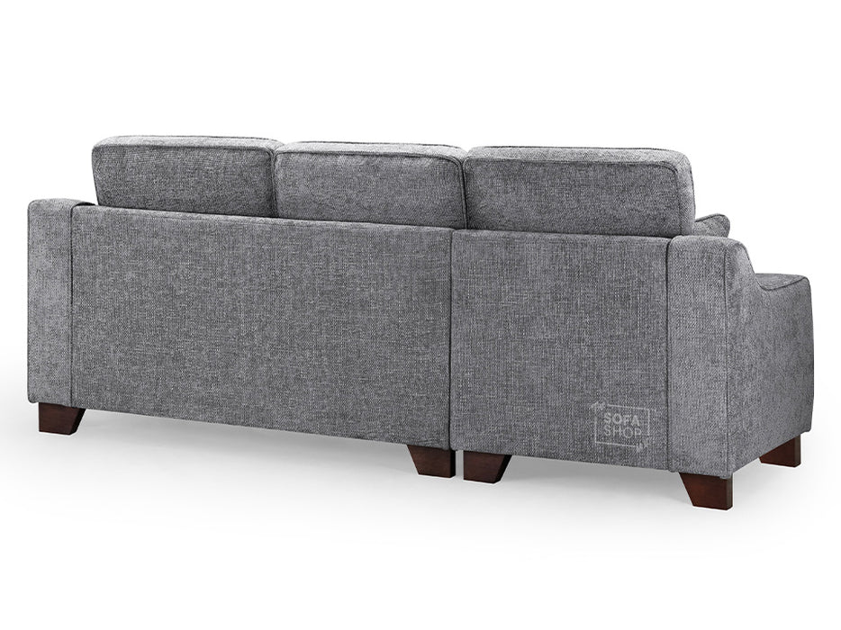 Left Hand Corner Sofa in Grey Or Beige Fabric - Nebraska