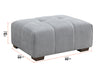 Grey Boucle Fabric Footstool - Leonard