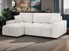 Corner Sofa Bed in Cream, Grey Or Mocha Fabric - Luki