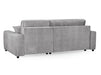 Corner Sofa Bed in Cream, Grey Or Mocha Fabric - Luki