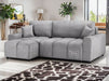 Corner Sofa Bed in Cream, Grey Or Mocha Fabric - Luki