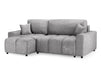 Corner Sofa Bed in Cream, Grey Or Mocha Fabric - Luki