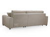 Corner Sofa Bed in Cream, Grey Or Mocha Fabric - Luki