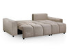 Corner Sofa Bed in Cream, Grey Or Mocha Fabric - Luki