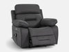 Fabric Cinema Seat in Grey with Power Headrest, Power Recliner & USB Charging Button | Grey Fabric | Sicily | The Sofa Shop