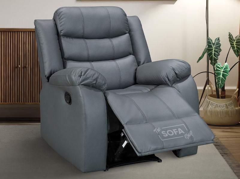 GREY LEATHER RECLINER