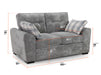 3+2 Seater Fabric Sofa In Grey - Maxwell