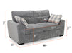 3+2 Seater Fabric Sofa In Grey - Maxwell