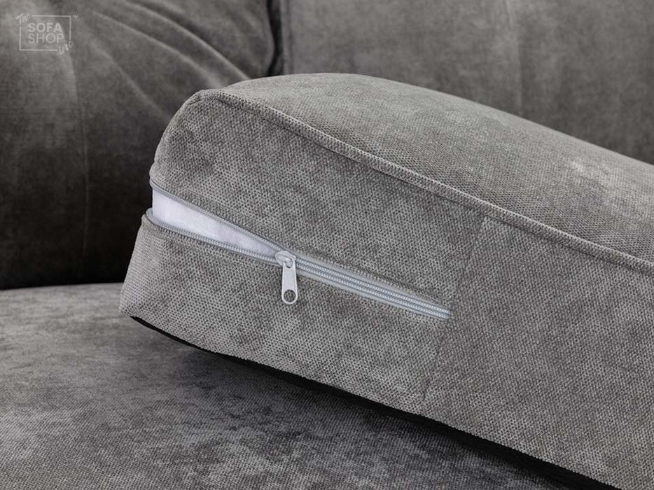 3+2 Seater Fabric Sofa In Grey - Maxwell