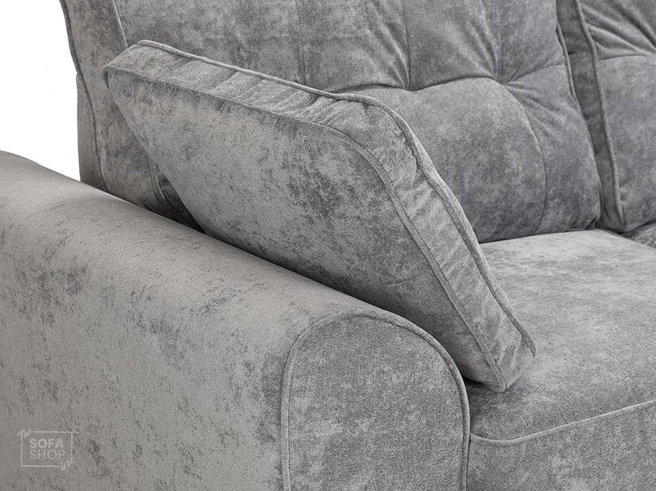 3+2 Seater Fabric Sofa In Grey - Maxwell