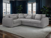 Left Hand Facing Corner Sofa in Beige Or Grey Fabric - Mirabel