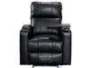 Cinema Chair and Footstool in Black Leather - Modena