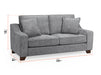 3+2 Seater Fabric Sofa in Beige Or Grey - Nebraska