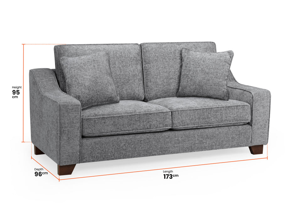 3+2 Seater Fabric Sofa in Beige Or Grey - Nebraska