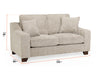 2 Seater Fabric Sofa in Grey Or Beige - Nebraska