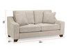 3+2 Seater Fabric Sofa in Beige Or Grey - Nebraska