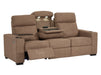 3 2 1 Electric Recliner Sofa Set | Power Reclining Sofa Suite in Tan Fabric | USB Ports, Fold-Down Table & LED Lights | Palmero | The Sofa Shop