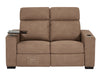 3 2 Fabric Sofa Package with Electric Reclining, USB Ports, Cup Holders & Storage Box, LED Lights, Drop Down Table, Tan Fabric Sofas for Ultimate Relaxation | Palmero | The Sofa Shop