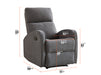 3 2 1 Recliner Sofa Set. 3 Piece Recliner Sofa Package Suite in Dark Grey Fabric with Drop-Down Table & Drinks Holder - Parma