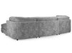 U Shaped Sofa in Grey Or Truffle Fabric with High Back - Bishop