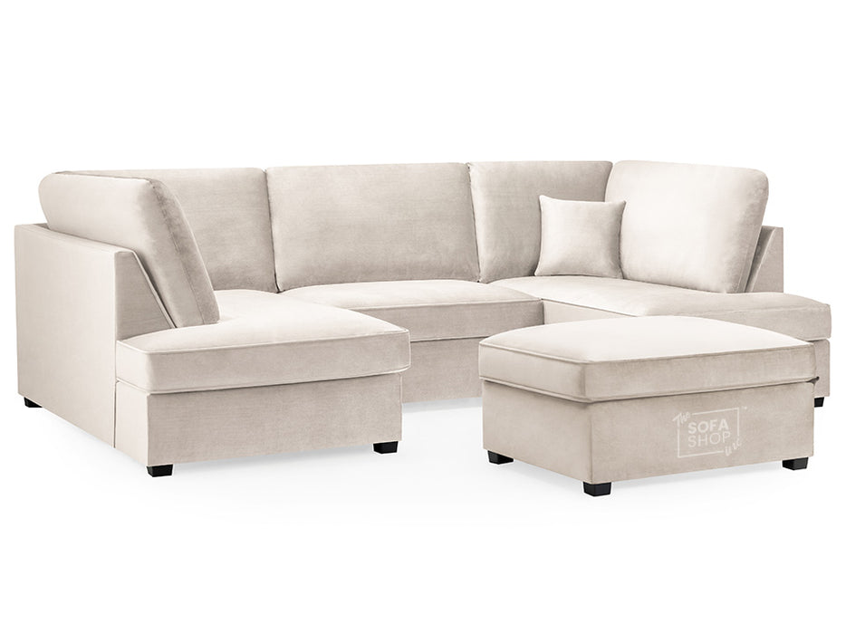 Fabric U Shaped Sofa In Plush, Classic Or Boucle - Carnaby