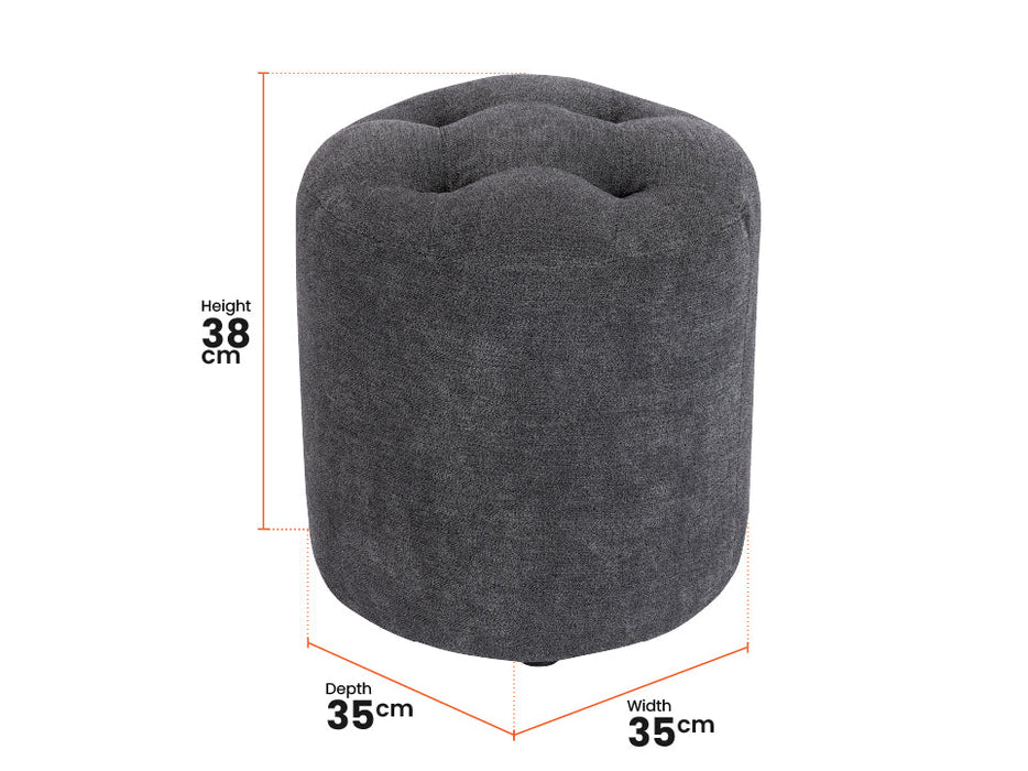 2+1 Recliner Sofa Set inc. Chair in Dark Grey Fabric - Trento