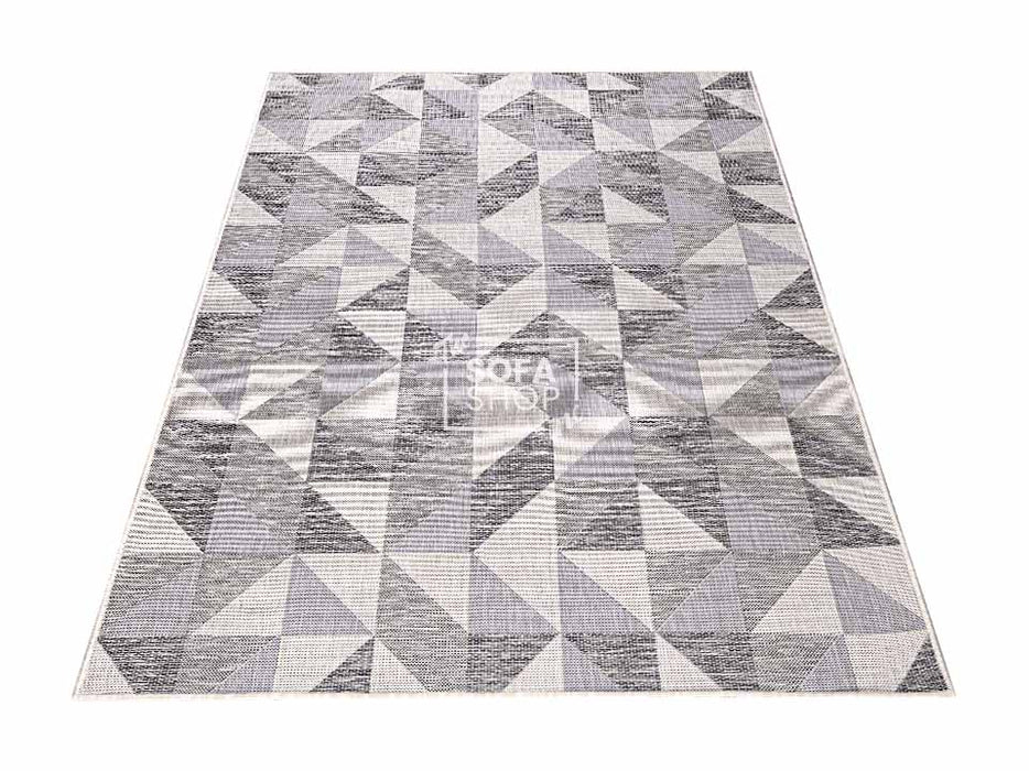 Small Rug in Grey Fabric - Indoor and Outdoor Rug -Ribeira