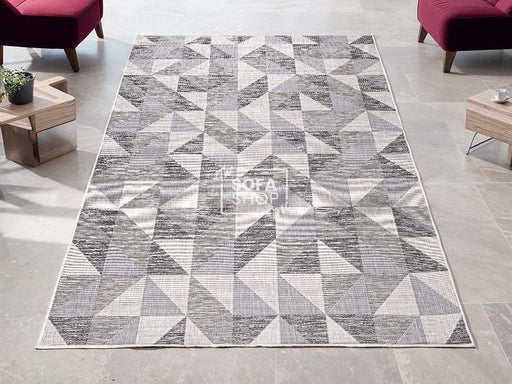 Small Rug in Grey Fabric - Indoor and Outdoor Rug -Ribeira