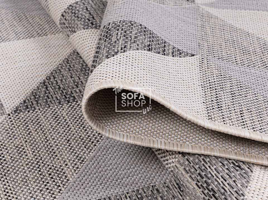 Small Rug in Grey Fabric - Indoor and Outdoor Rug -Ribeira