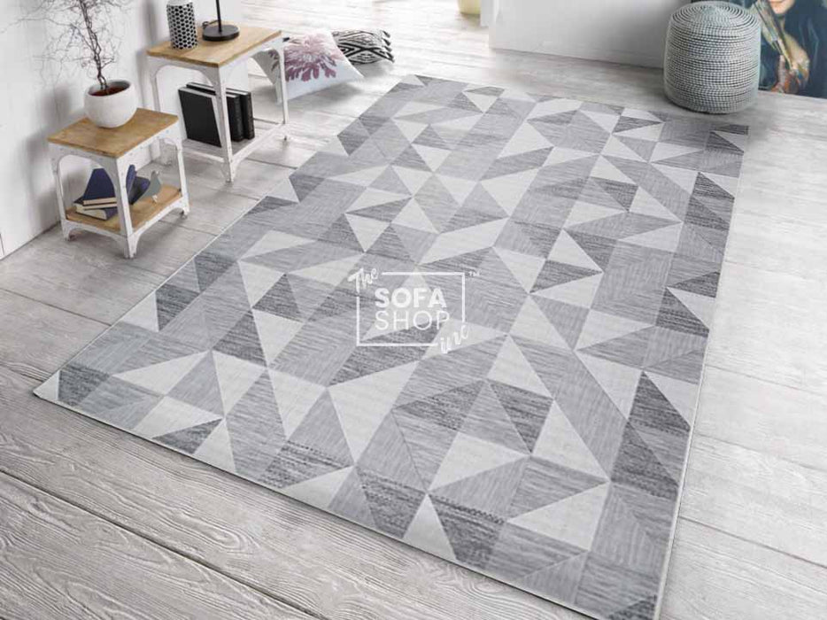 Small Rug in Grey Fabric - Indoor and Outdoor Rug -Ribeira