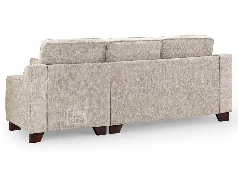 Right Hand Corner Sofa in Grey Or Beige Fabric - Nebraska