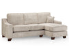 Right Hand Corner Sofa in Grey Or Beige Fabric - Nebraska