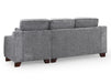 Right Hand Corner Sofa in Grey Or Beige Fabric - Nebraska