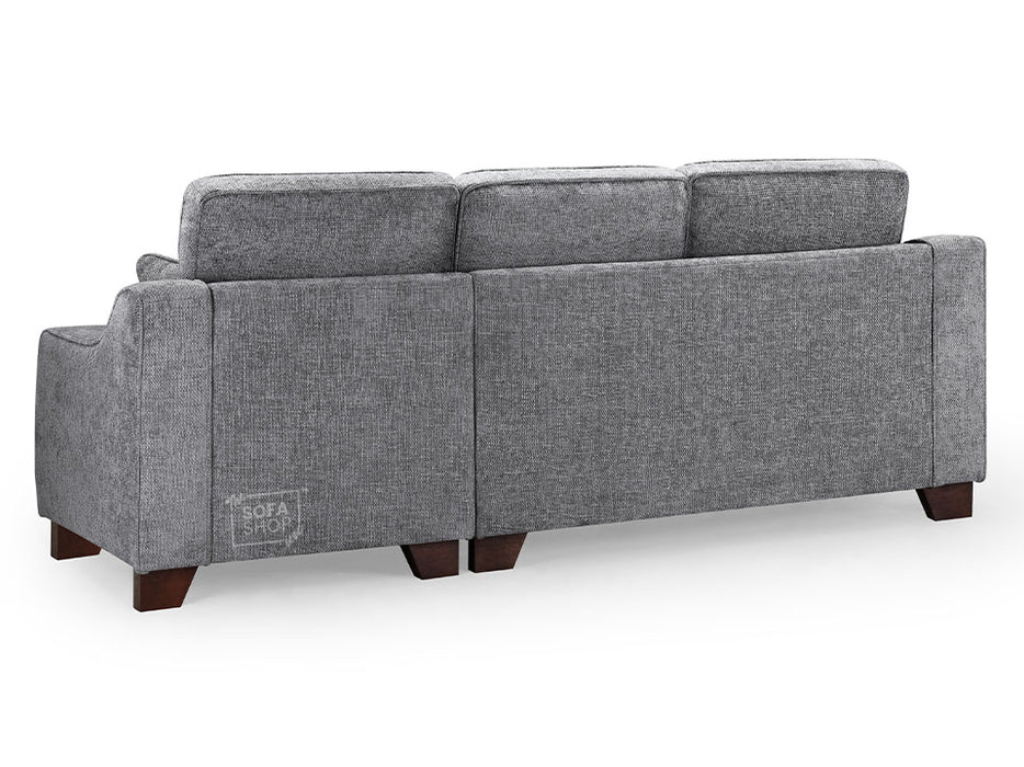 Right Hand Corner Sofa in Grey Or Beige Fabric - Nebraska