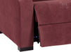 Recliner Chair with Electric Reclining, USB Ports, Cup Holders & LED Lights, Purple Velvet Sofa | Rimini | The Sofa Shop