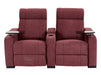 3+2+1 Reclining Cinema Seating Set | 3-Piece Multimedia Sofa Suite in Purple Fabric with Tables, LED & Chilling Cup Holders | Rimini | Sofa Shop