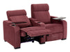 2 Seater Reclining Sofa with Electric Reclining, USB Ports, Cup Holders, Storage Boxes & LED Lights | Purple Velvet Sofa | Rimini | The Sofa Shop