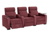 3 Seater Reclining Sofa with Electric Mechanism, USB Ports, Cup Holders, Storage Boxes & LED Lights | Purple Velvet Sofa | Rimini | The Sofa Shop