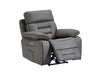 2+1 Electric Recliner Sofa Set inc. Cinema Seat in Grey Resilience Fabric. 2 Piece Cinema Sofa With LED Cup Holders & Usb Ports & Storage - Tuscany