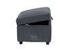 Dark Grey Fabric Storage Footstool - Ravenna