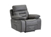 2+1 Electric Recliner Sofa Set inc. Cinema Seat in Grey Resilience Fabric. 2 Piece Cinema Sofa With LED Cup Holders & Usb Ports & Storage - Tuscany