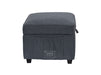 Dark Grey Fabric Storage Footstool - Ravenna