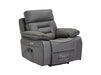 2+1 Electric Recliner Sofa Set inc. Cinema Seat in Grey Resilience Fabric. 2 Piece Cinema Sofa With LED Cup Holders & Usb Ports & Storage - Tuscany