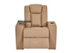 3+2+1 Sofa Set Leather Recliner with USB Charging, Cup Holders, Storage, LED Lights & Massage | Camel Leather Aire | Capri | The Sofa Shop