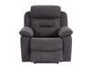 1 Seat Electric Recliner Chair Home Cinema Sofa | Fabric Chair In Black + Padded Armrests + USB + Power Headrest | Florence | The Sofa Shop