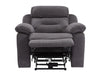 1 Seat Electric Recliner Chair Home Cinema Sofa | Fabric Chair In Black + Padded Armrests + USB + Power Headrest | Florence | The Sofa Shop