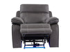 Electric Recliner Chair & Cinema Seat In Grey Resilience Fabric With Power Headrest - Vinsonova