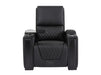 1 Seat Electric Recliner Chair Home Cinema Sofa | Real Leather Chair in Black + Enhanced Power Recline + Storage Compartments | Assisi | The Sofa Shop