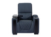 1 Seat Electric Recliner Chair Home Cinema Sofa | Real Leather Chair in Blue + Electric Reclining for Full Relaxation + Table | Assisi | The Sofa Shop