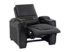 3+1 Seater Electric Recliner Sofa Set & Cinema Seats in Black Real Leather With Chilled Cuphoders & Power Headrests - Assisi